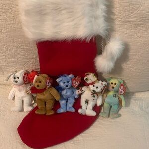 5 Ty Vintage Rare Jingle Beanies